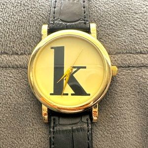 ‘k’ Women’s Genuine Leather Watch